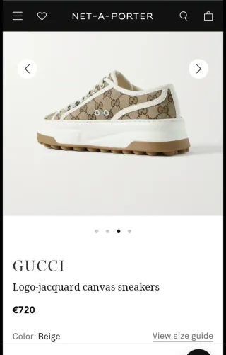 Sneakers Gucci Logo-jacquard Beige
