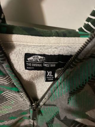 Vans Sudadera Gris y Verde