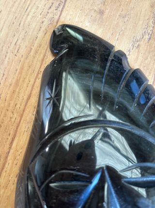 2 Figuras de obsidiana negra