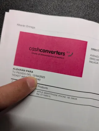 iPhone 16e 256gb 98% bateria