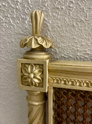 Estructura Cama Luis XVI Ratán y Madera