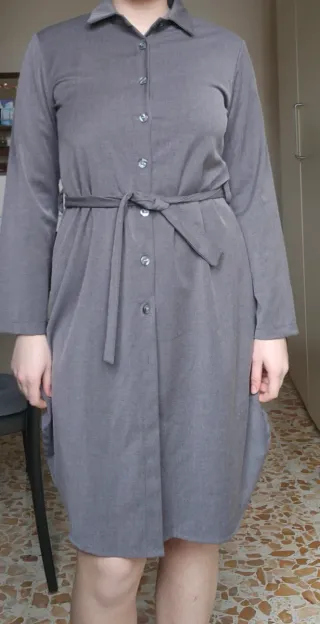 Vestito Made in Italy taglia unica grigio