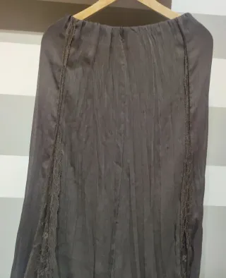 Falda elegante gasa marrón