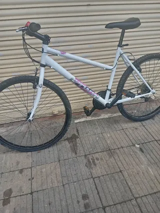 Bicicleta de montaña blanca