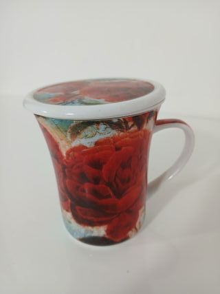 Tazza Tisaniera Porcellana con Filtro Infusore