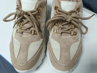 Zapatillas Mujer Talla 38 Marrón y Blanco