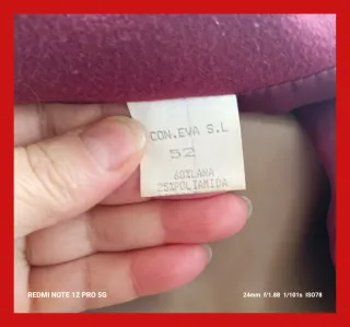 Abrigo de lana forrado Talla 52