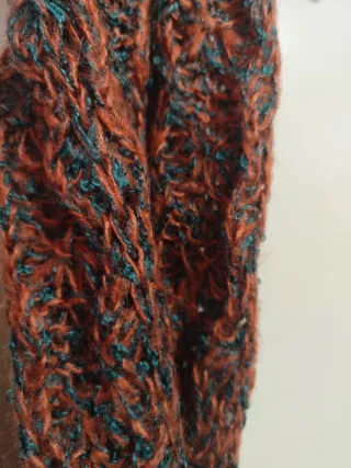 Bufanda circular punto en dos tonalidades 5 euros