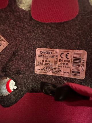 Casco Oxelo rosa infantil 55-58 cm