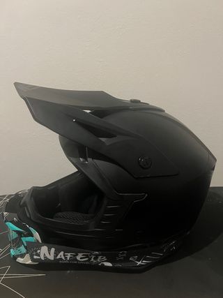 Casco Moto Raven Motocross Negro