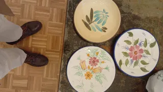 Conjunto de 3 Platos Decorativos Antiguos