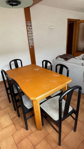 Sillas de comedor negras y beige