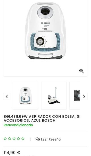 Bosch BGL4SIL69W Aspirador con bolsa