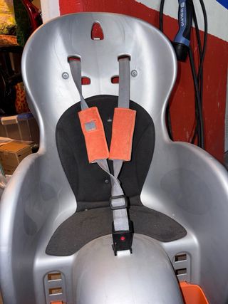 Silla Portabebés Bicicleta Gris/Naranja