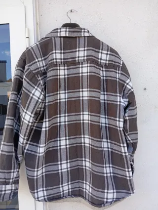 Giacca-Camicia Flanella Wrangler Marrone Bianco