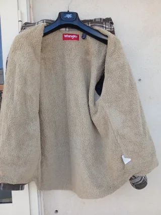 Giacca-Camicia Flanella Wrangler Marrone Bianco