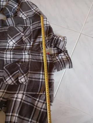 Giacca-Camicia Flanella Wrangler Marrone Bianco