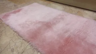 Alfombra rosa peluda 50x100cm