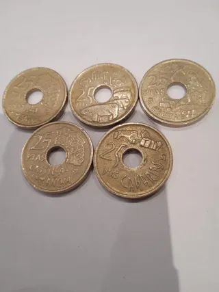 5 Monedas 25 Ptas Autonomías