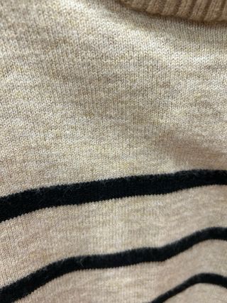 Jersey Bershka rayas beige y negro