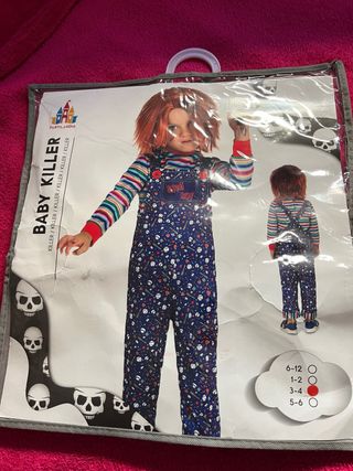 Disfraz Chucky Bebé Killer Talla 3-4