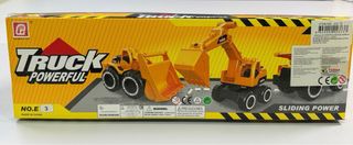 Camión de construcción + excavadora