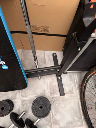 Banco Gimnasio Men's Health + Pesas + barra