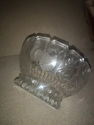 Frutero cristal labrado. Centro mesa. Ensaladera