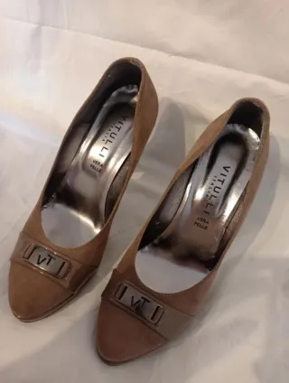 Scarpe Vitulli décolleté vera pelle marroni