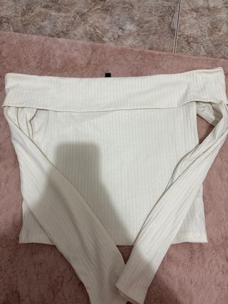 Blusa manga larga escote barco