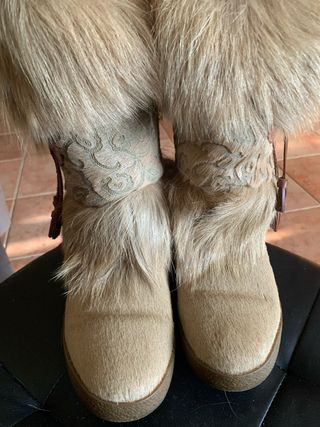 Stivali donna pelliccia e cuoio