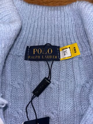 Maglione Ralph Lauren Azzurro Mezza Zip