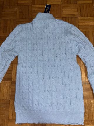 Maglione Ralph Lauren Azzurro Mezza Zip