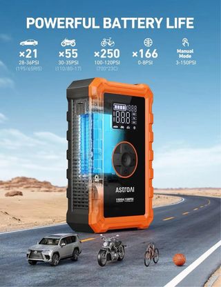 Arrancador Coche 1500A + Inflador AstroAI