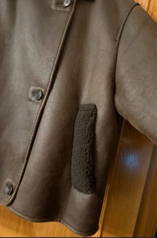 Chaquetón doble faz Zara marrón