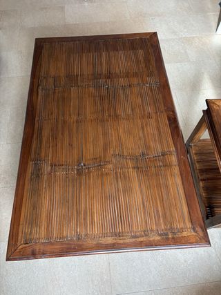 Mesa Centro Madera y Caña Becara