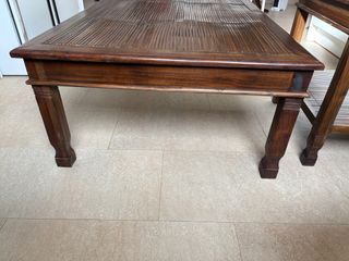 Mesa Centro Madera y Caña Becara