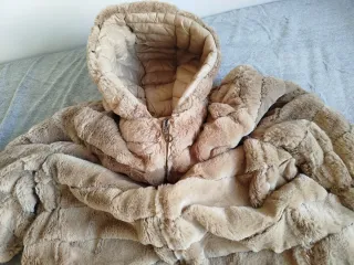 Chaquetón reversible beige talla XL