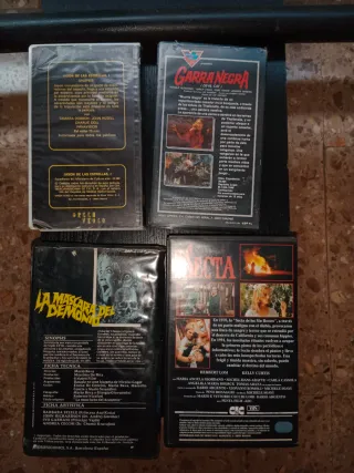 Lote 4 VHS Terror Culto