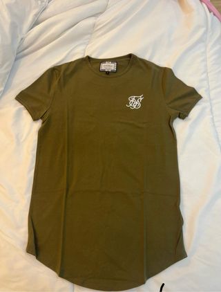 Camiseta SikSilk Talla S Verde Oliva