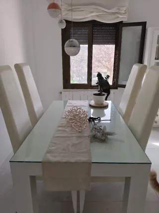 Juego de 4 sillas de diseño beige