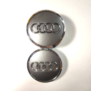 TAPABUJES AUDI 61mm PLATA - EMBLEMA LLANTAS AUDI