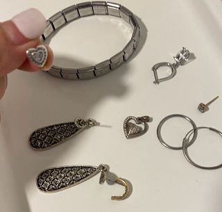 Lote Joyería Plata y 2 piezas chapadas  de oro