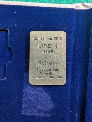 Medaglia Lira 1946 laminata in argento