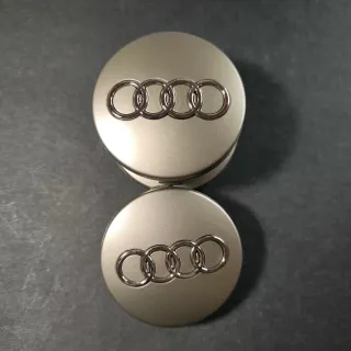 TAPABUJES AUDI 60mm GRIS - EMBLEMA LLANTAS AUDI