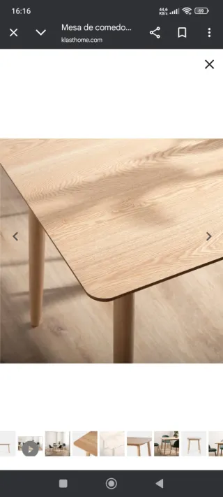 Mesa de comedor roble nueva.