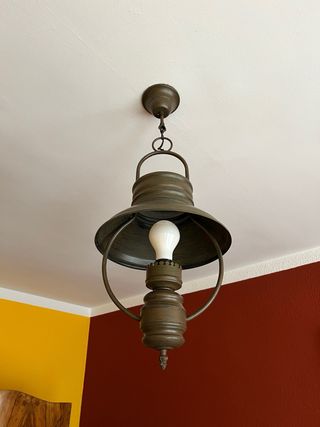 Lámpara de techo rústica estilo farol