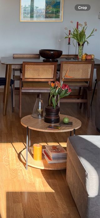 Mesita redonda madera