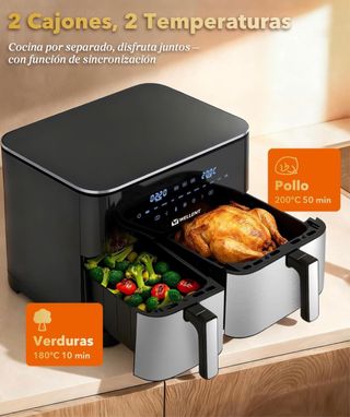 Freidora de Aire Doble Cesta 2600W SIN ABRIR