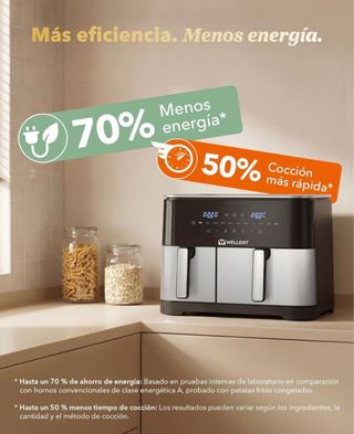 Freidora de Aire Doble Cesta 2600W SIN ABRIR